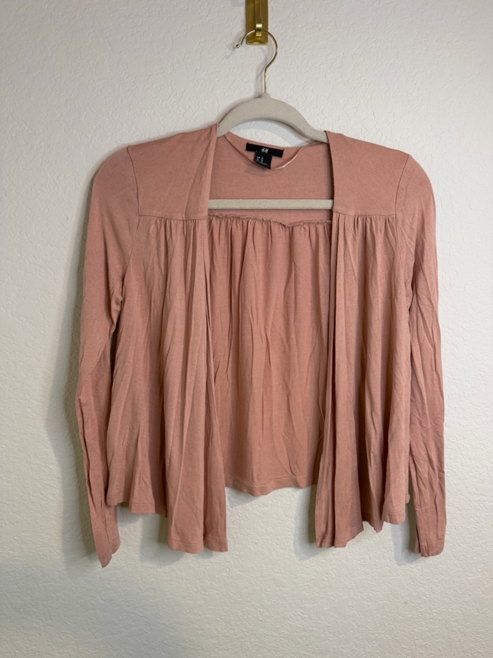 H&M Rosewood Open Front Lightweight Cardigan